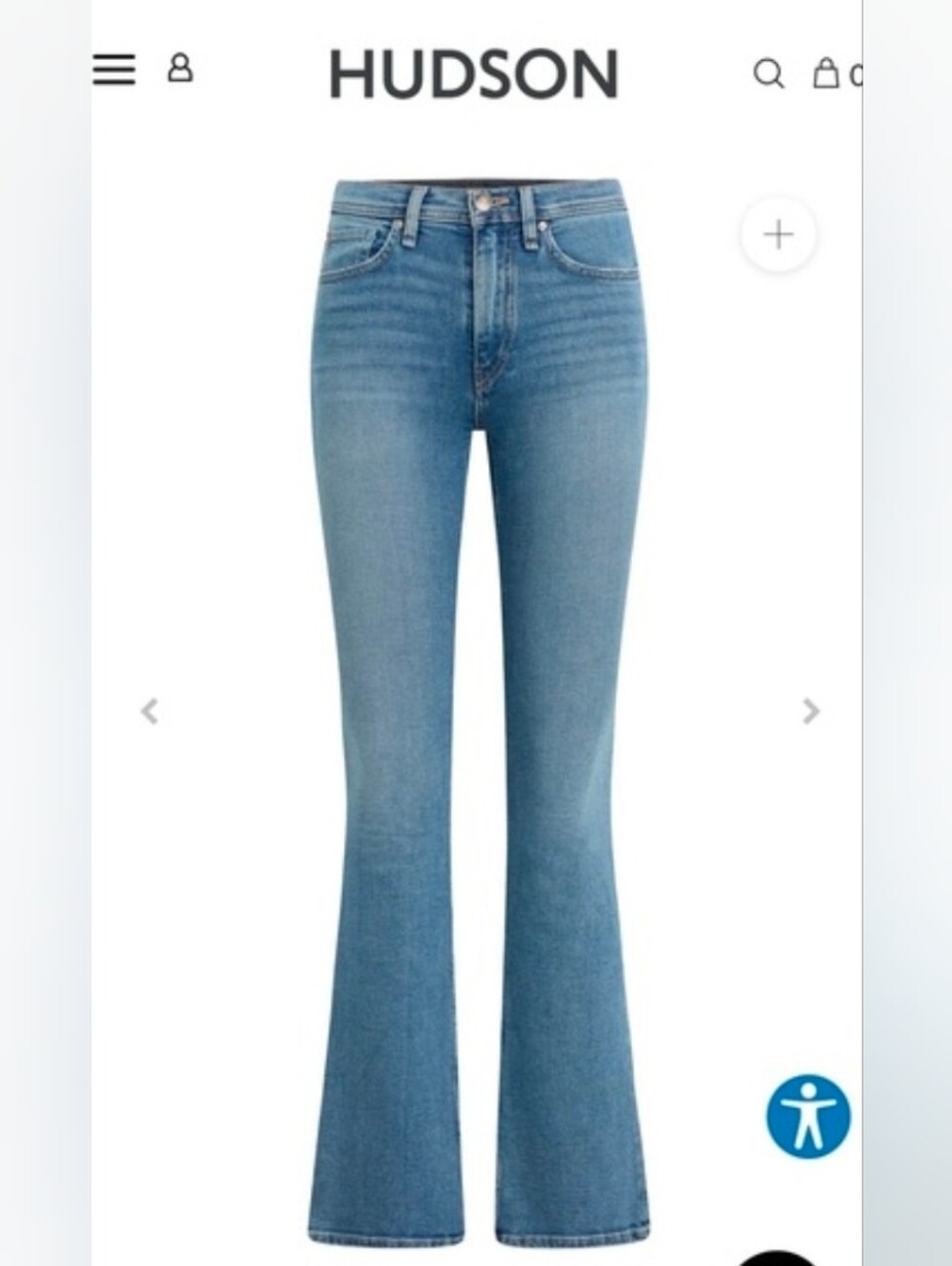 Hudson Barbara Jeans Mid Blue High-Rise Bootcut 27